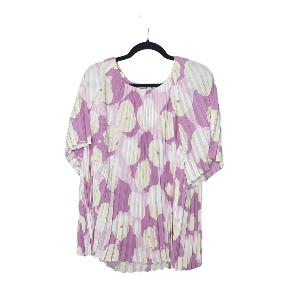 ALFANI Plus Size Printed Pleated Top Day Bloom | 2X